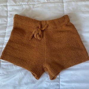Fluffy Sherpa shorts